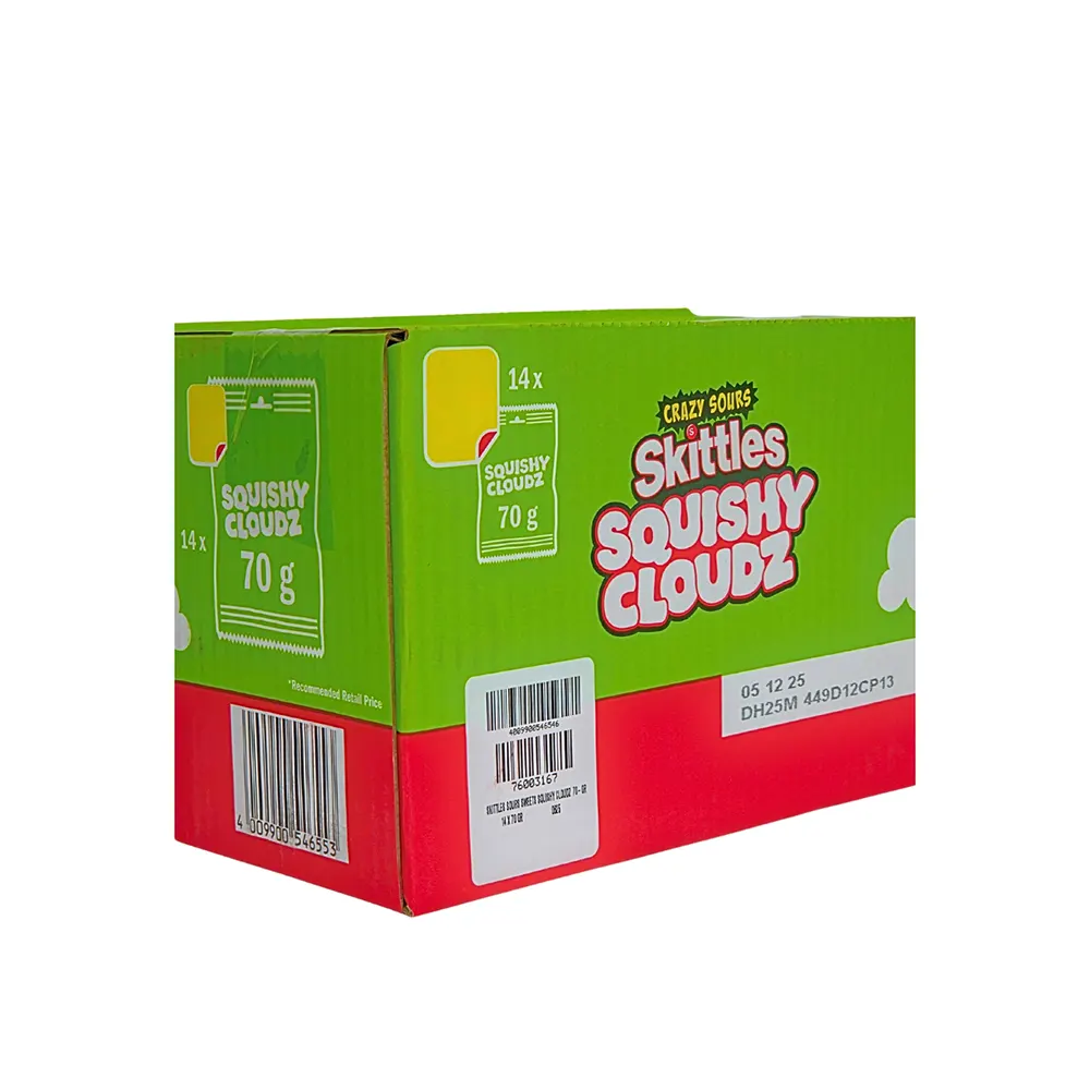 SKITTLES SOURS SWEETS SQUISHY CLOUDZ 14X70G - Imagen 3