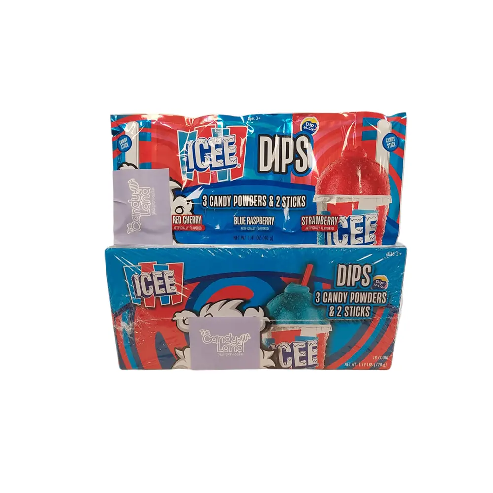 ICEE DIPS 3 CANDY POWDERS & 2 STICKS 1.41OZ - Imagen 2