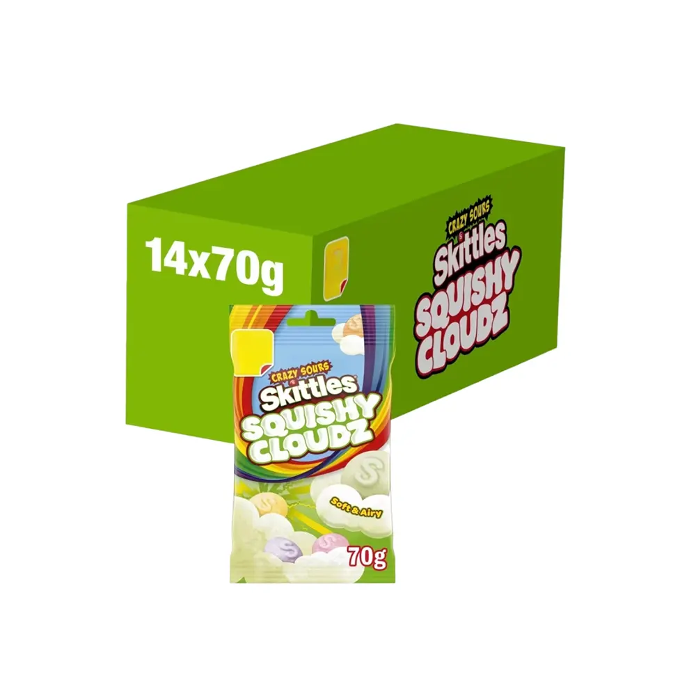 SKITTLES SOURS SWEETS SQUISHY CLOUDZ 14X70G
