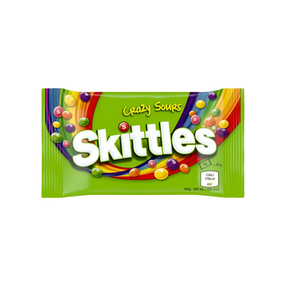 SKITTLES CRAZY SOURS BAG 36X45G - Imagen 3