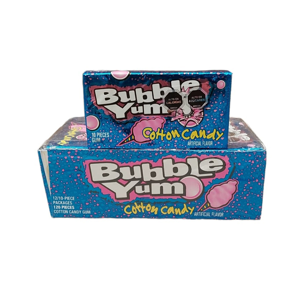 BUBBLE YUM COTTON CANDY 10PIECES 2.8OZ