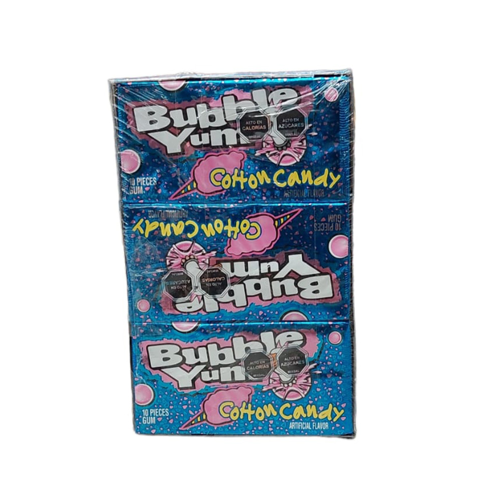 BUBBLE YUM COTTON CANDY 10PIECES 2.8OZ - Imagen 3