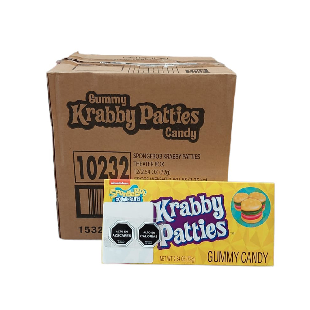 GUMMY KRABBY PATTIES ASSORTED VIDEO BOX 2.540Z