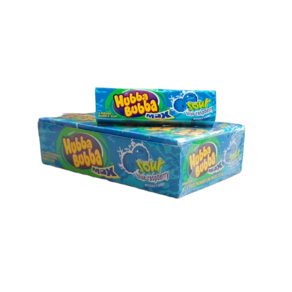 HUBBA BUBBA MAX SOUR BLUE RASPBERRY 5 PIECES