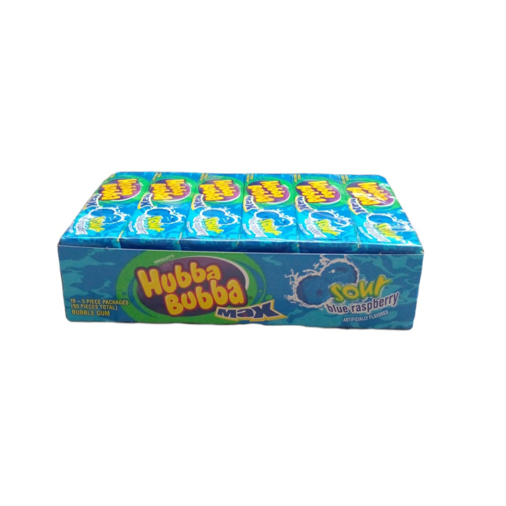 HUBBA BUBBA MAX SOUR BLUE RASPBERRY 5 PIECES - Imagen 3