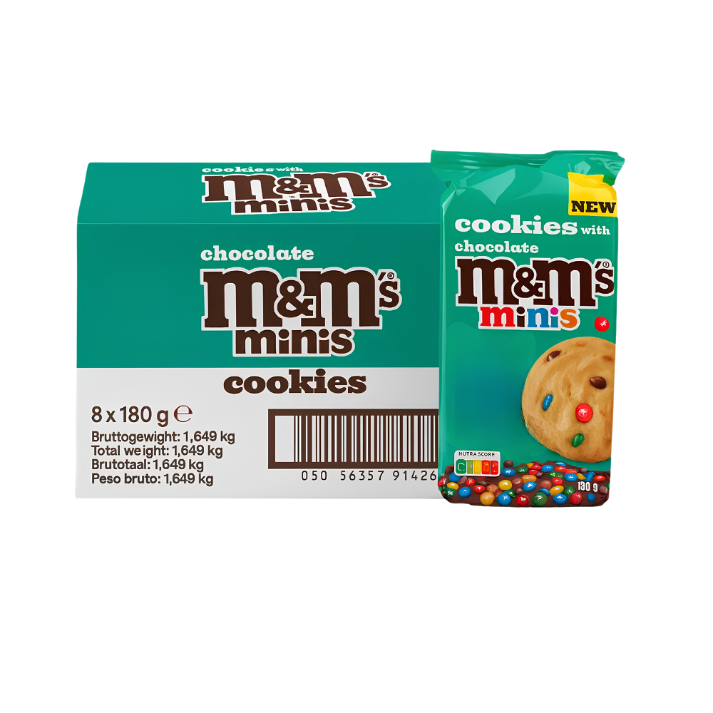 M&M MINI CHOCLATE COKIES 8x180G