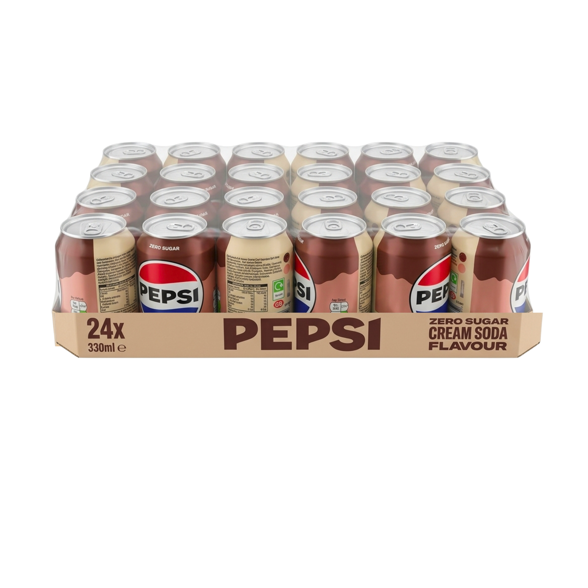 PEPSI CREAM SODA ZERO SUGAR 24x330ML - Imagen 3